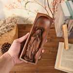 Beech Wood Holy Family Altar Decor - Handcrafted Christian Prayer Desktop Gift - mokarve