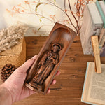 Beech Wood Holy Family Altar Decor - Handcrafted Christian Prayer Desktop Gift - mokarve