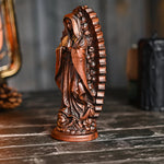 Our Lady of Guadalupe Round Wooden Tabletop Ornament - mokarve