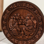 The Last Supper Round Wooden Sculpture - mokarve