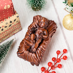 Infant Jesus Wood Carving | Let the Light of the Newborn Illuminate the Path of Redemption for Christian home decor and prayer spaces