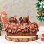 Infant Jesus Wood Carving | Let the Light of the Newborn Illuminate the Path of Redemption - Christian gift presentation