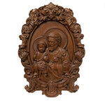 Saint Joseph Wood Carved Religious icon Fatehrs day Christian gift Wall Hanging Art Work gift ideas Birthday Gifts - mokarve
