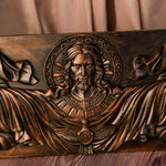 22.75" Jesus Christ, Holy Spirit Wood Carved - mokarve