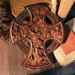 Orthodox Archangel Michael Wooden Sculpture - Gives Us Strength and Courage to Move Forward - mokarve