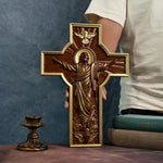 Ascension of Jesus wood carving cross - mokarve