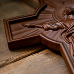 Ascension of Jesus wood carving cross - mokarve