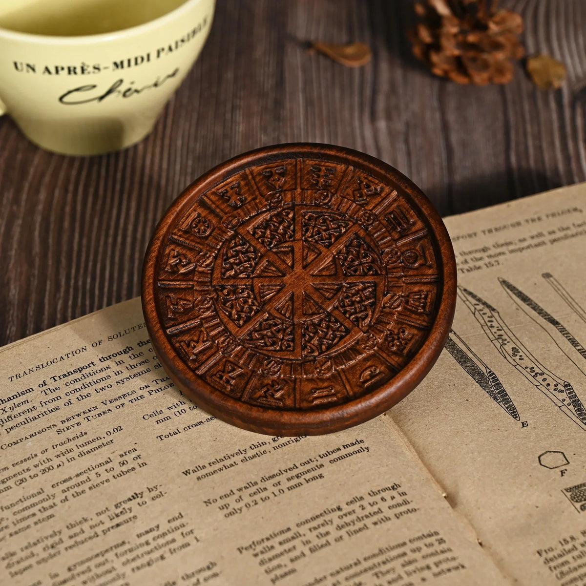 mokarve Wooden Tree of Life Celtic Cross Coasters - mokarve