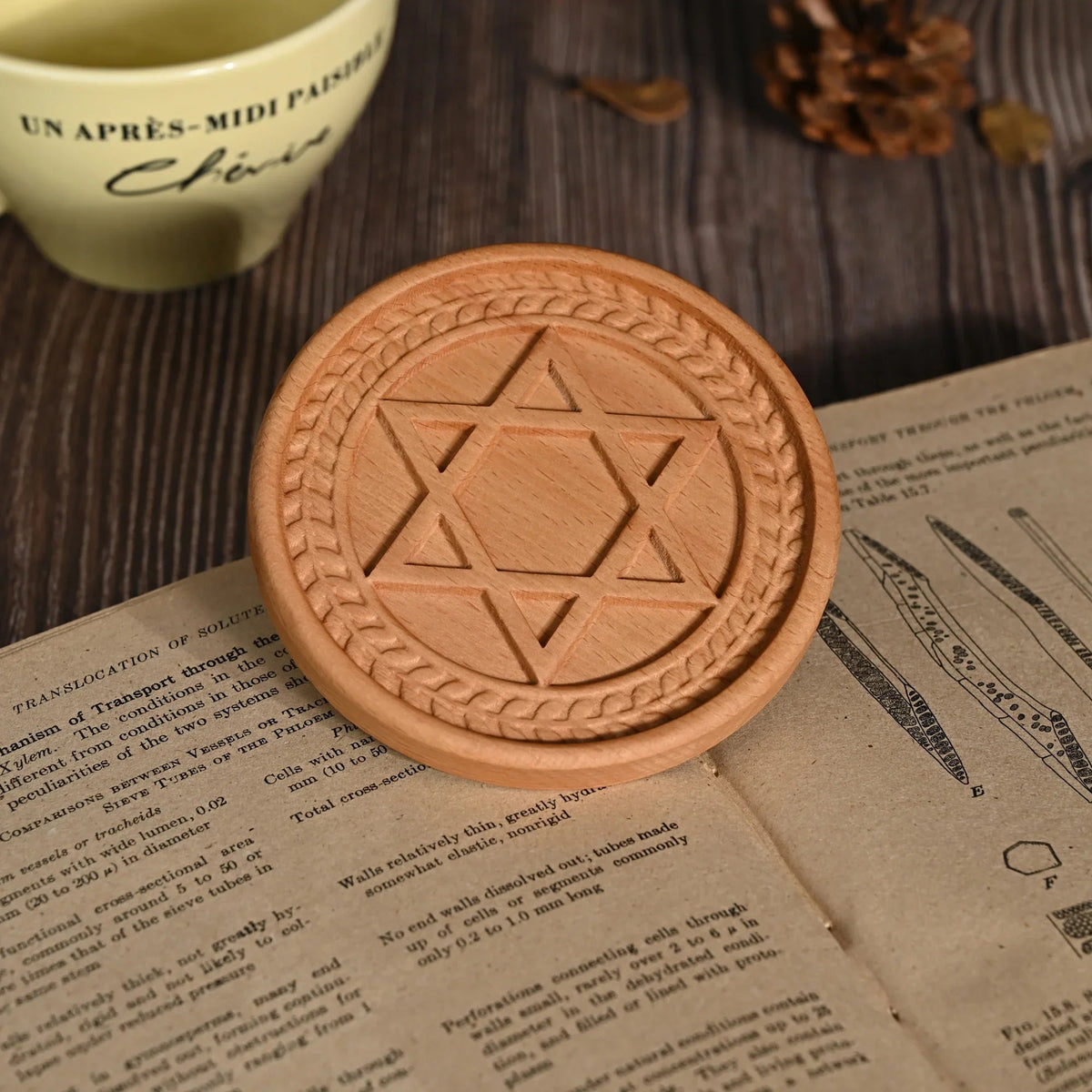 mokarve Wooden Tree of Life Celtic Cross Coasters - mokarve
