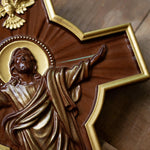 Ascension of Jesus wood carving cross - mokarve