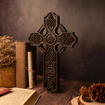 Celtic Cross Wood carving - mokarve