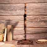 Wood carving of the Cross of the Order of Saint Benedict - with base - mokarve