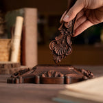 Wood carving of the Cross of the Order of Saint Benedict - with base - mokarve