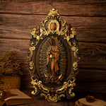 2023 New Religious gift with rich details of the wooden statue of Our Lady of Guadalupe - mokarve