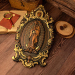 2023 New Religious gift with rich details of the wooden statue of Our Lady of Guadalupe - mokarve