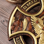 Orthodox Archangel Michael Wooden Sculpture - Gives Us Strength and Courage to Move Forward - mokarve