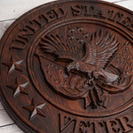 "I'm a Veteran" Roundel Woodcarving - A Tribute to All Veterans - mokarve