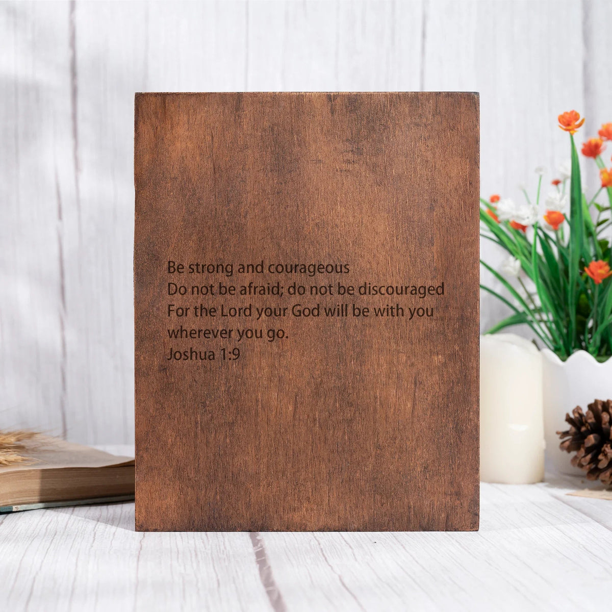 Wood carving personalized carving text wooden home decor product image