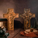mokarve Ascension of Jesus wood carving cross —The best gifts for Easter - mokarve