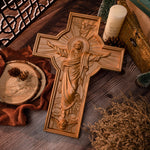 mokarve Ascension of Jesus wood carving cross —The best gifts for Easter - mokarve