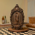 Religious gift with rich details of the wooden statue of Our Lady of Guadalupe - mokarve