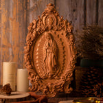 2023 New Religious gift with rich details of the wooden statue of Our Lady of Guadalupe - mokarve