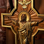 Ascension of Jesus wood carving cross - mokarve