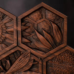 New Arrivals Handmade Wood Bee Wall Decor - Gardening Gift for Nature Lovers & Beekeepers - mokarve