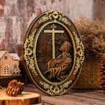 Jesus Agony in the Garden Wood Carving, Home Wall Religious Pendant Decoration - mokarve