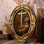 Jesus Hill Garden Prayer Plaque Wood Carving - mokarve