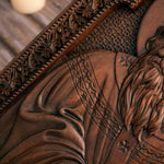 mokarve Saint Patrick Wood Carved Icon Religious Gift Wall Hanging Art Work - mokarve