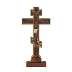 Orthodox Crucifixion Crucifix Wooden Tabletop Ornament - mokarve