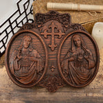 Sacred Heart of Jesus and Heart of Mary Plaque - 2023 New Religious Christmas Gift - mokarve