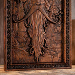 Natural Ash Magician Wood Carving Artwork - mokarve