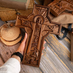 mokarve Ascension of Jesus wood carving cross - mokarve