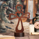 Love Cross Wooden Carving Ornament - mokarve