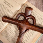 Love Cross Wooden Carving Ornament - mokarve