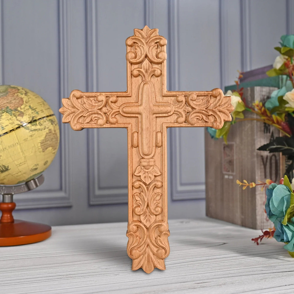 Lily Beech Cross Wall Decoration - mokarve