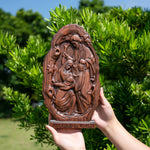 Natural Beechwood Nativity Scene Wooden Carved Plaque Tabletop Arrangement - mokarve