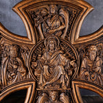 Trinity Jesus and Mary Wood Cross - mokarve