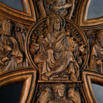 Trinity Jesus and Mary Wood Cross - mokarve