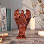 Metatron Angel Cube Beechwood Guardian Ornament: Soulful Resonance of Faith and Art - mokarve