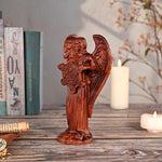 Metatron Angel Cube Beechwood Guardian Ornament: Soulful Resonance of Faith and Art - mokarve