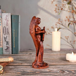 Metatron Angel Cube Beechwood Guardian Ornament: Soulful Resonance of Faith and Art - mokarve