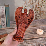 Metatron Angel Cube Beechwood Guardian Ornament: Soulful Resonance of Faith and Art - mokarve