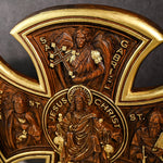 Trinity Jesus and Mary Wood Cross - mokarve