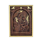 Beechwood Holy Family Wall Hanging: Carving Devotion in Wood, Bringing Sacred Warmth - mokarve