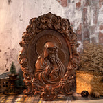 Mother Mary with Baby Jesus Wood Carving Decor - mokarve