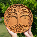 Tree of Life Wood Wall Art Decor Best Christmas Gift - With Free Stand - mokarve