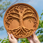 Tree of Life Wood Wall Art Decor Best Christmas Gift - With Free Stand - mokarve